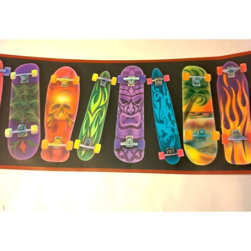 Chesapeake Skateboard Wallpaper Border 3 Rolls 45 Feet Total Skate Skater 8"
